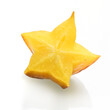 Carambola, star fruit slice on background 
