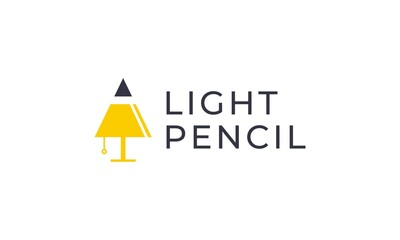 Sticker - pencil and lamp sleep logo graphic vector illustration.