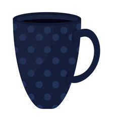 Canvas Print - blue cup dishware