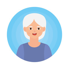 Sticker - avatar old woman