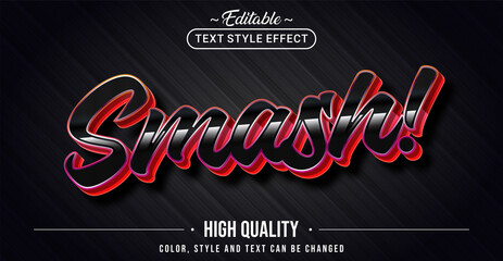 Poster - Editable text style effect - Smash text style theme.
