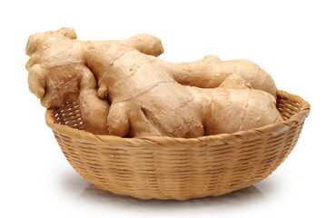 Wall Mural - ginger root isolated on white background