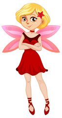 Wall Mural - Fantastic fairy girl cartoon character