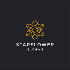 Wall Mural - Star flower logo icon flat design template 