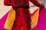 typical bullfighter costume in a bullfight