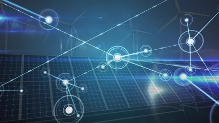 Poster - Animation of network of connections over solar panels