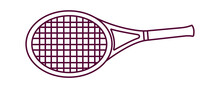 Tennis Racket. Sport Icon. Vector Illustration