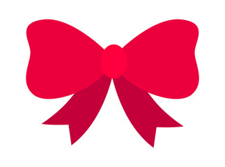 Wall Mural - Red tied bow. Vector illustration