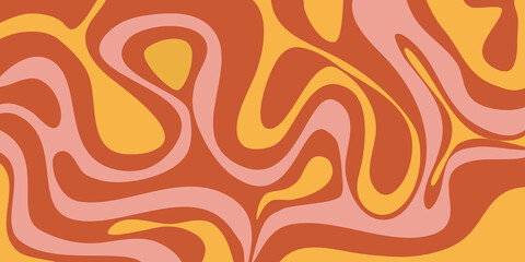 Psychedelic swirl groovy pattern. Psychedelic retro wave wallpaper. Liquid groovy background. Vector design illustration.