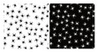 Two seamless patterns with spiders. Monochrome pattern