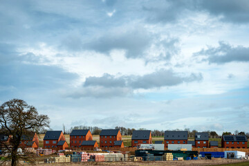 Wall Mural - New build modern architecture houses in England UK