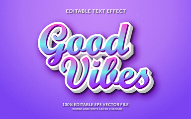 Wall Mural - Good Vibes Text Effect