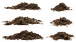 set pile peat moss or soil isolated	