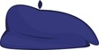 Vector illustration of a blue beret