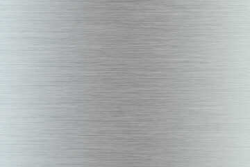 Poster - silver metal texture of brushed stainless steel plate with the reflection of light.