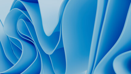 Abstract blue fashion background. Curvy layers wallpaper.