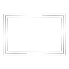 Wall Mural - silver line rectangle frame
