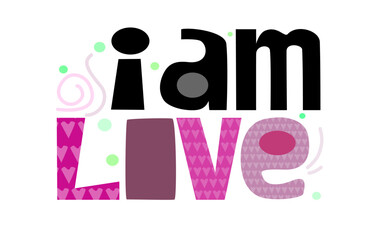 I am love affirmation  vector words. Life quotes. Colourful letters blogs banner cards wishes t shirt designs. Inspiring words for personal growth. International peace day.