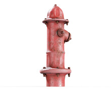 Red Fire Hydrant On A White Background. Isolate 3d Render