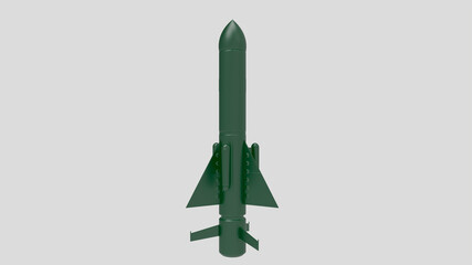 Wall Mural - rocket missile war conflict ammo warhead nuclear militar weapon nuke 3d illustration spaceship