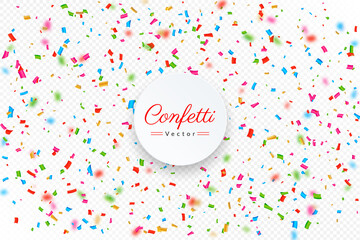 Poster - Colorful confetti vector for celebratory design