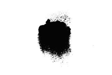 Poster - black stroke of paint isolated on white background
