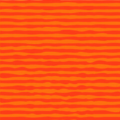 Vector of a seamless orange wavy striped pattern - marine