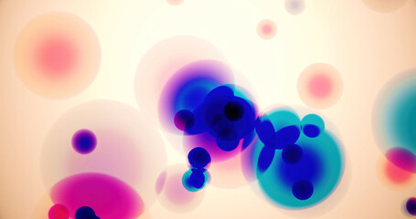 Sticker - Beautiful abstract visualization background of Saturated bubbles in a lava lamp