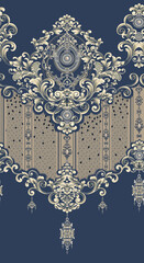 Sticker - Beautiful seamless pattern in baroque style