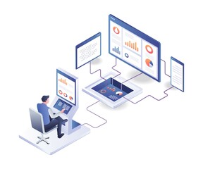Aufkleber - Men control data analyst