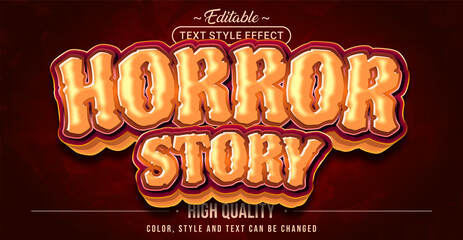Poster - Editable text style effect - Horror Story text style theme.