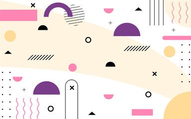 Wall Mural - Abstract creative backgrounds in minimal trendy style with copy space for text.
