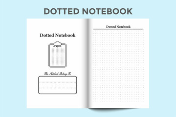 Poster - Dotted notebook KDP interior. Simple dotted notebook template for artists or rough sketches. KDP interior journal. Dotted sketch logbook for designer KDP interior journal template.