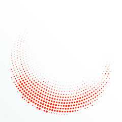 Canvas Print - Red dot circle and white abstract background