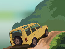 Off Road 4x4 Car In Illustration Graphic Vector
