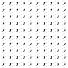 Poster - Square seamless background pattern from black running woman symbols are different sizes and opacity. The pattern is evenly filled. Vector illustration on white background