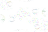 Fototapeta  - Bubbles Photoshop Overlays: Realistic Soap air bubbles Photo effect, Photo Overlays, png