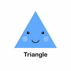 Wall Mural - geometry funny triangle shape for preschool kids. vector illustration