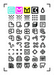 Print Icons Editable Strokes Wide Format Printing Roll to Roll Printing Symbols
