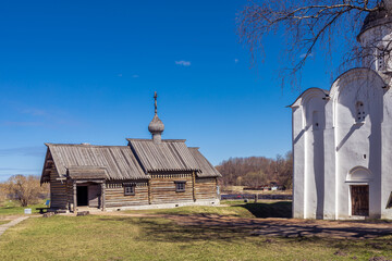 Wall Mural - Staraya Ladoga, Russia : Ancient historical old Ladoga fortress in the village of Staraya Ladoga - Leningrad region Russia - architecture background