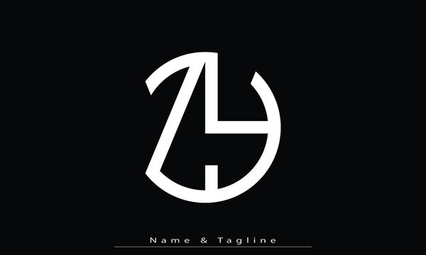 Alphabet letters Initials Monogram logo ZY , YZ