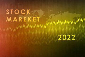 Poster - 2d rendering Stock market online business concept. business Graph 