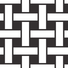Poster - White rectangles are the same on a black background.