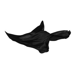 Flying black fabric dress Photo Overlays, flowing cloth, flying silk satin, dark dramatic element , png