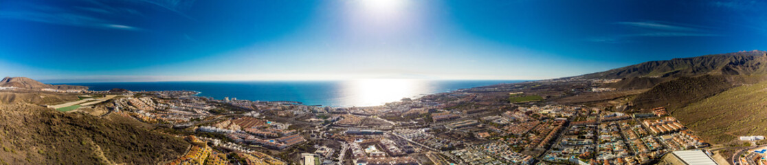 Wall Mural - Aerial view with Las Americas beach at Costa Adeje, Tenerife, Canary