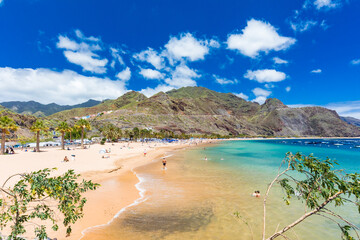 Wall Mural - playa de las teresitas beach, tenerife, spain, canary islands