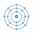 Bohr model diagram of argon in atomic physics