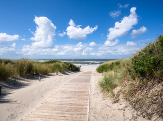 Wall Mural - summer vacation on the dune beach