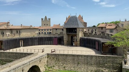 Wall Mural - Château Comtal de la cité médiéval de Carcassonne, Occitanie