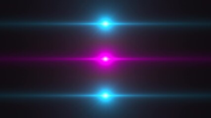 Poster - Fractal rays with glowing impulse lights. Computer generated 3d render